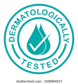 Dermatologically vector badge template. Suitable for product label