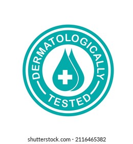 Dermatologically vector badge template. Suitable for product label.