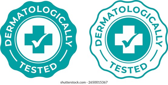 Modelo dermatológico de crachá vetorial. Adequado para o rótulo do produto.