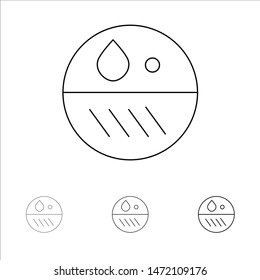 Dermatologist, Dermatology, Dry, Skin Bold and thin black line icon set