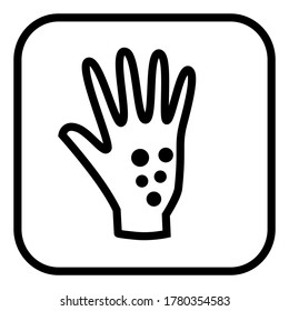 Dermatologist icon in line art design. Sign and symbols medicine. Health care vector illustration isolated on white