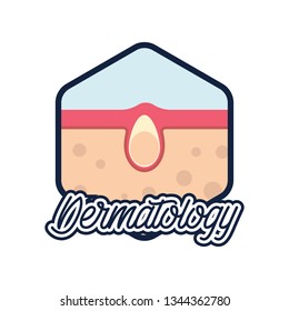 dermatologist logo for doctor or clinic, vector illustration