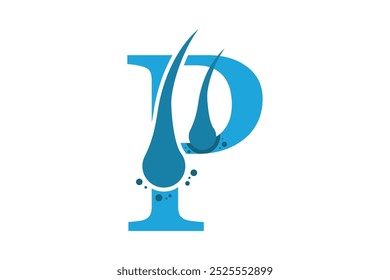 dermatology care design with letter p combination