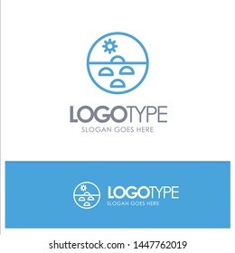 Dermatology, Dry Skin, Skin, Skin Care, Skin Blue Outline Logo Place for Tagline