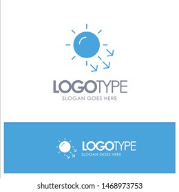 Dermatology, Dry Skin, Skin, Skin Care Blue Solid Logo with place for tagline. Vector Icon Template background