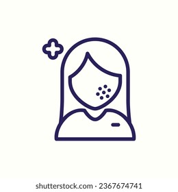 dermatology icon, isolated hospital icon in light background, perfect for website, blog, logo, graphic design, social media, UI, mobile app