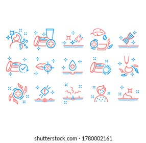 Dermatology icon. Skin care line icons. Vector illustration EPS10