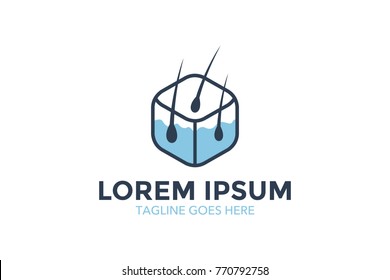 dermatology logo. vector illustration. editable