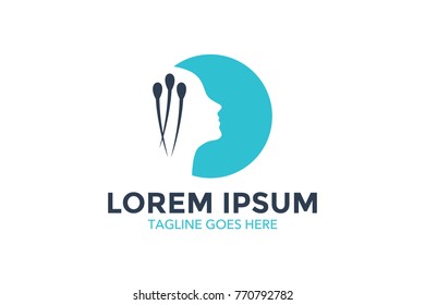 dermatology logo. vector illustration. editable