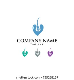 dermatology, skin care beauty logo vector