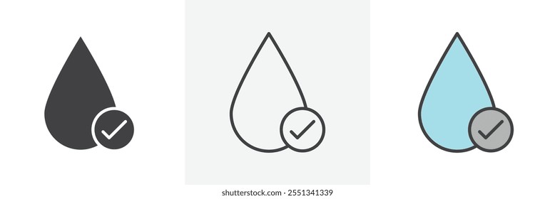 Embalagem de ícones testada em dermatologia. Ilustração vetorial. EPS10