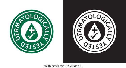 Dermatology Tested Logo, Dermatology Tested icon, seamless logo