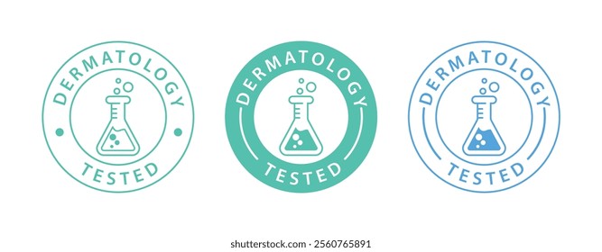 dermatology tested logo icon vector design