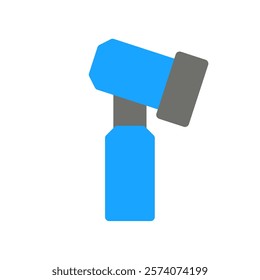 dermatoscope flat icon illustration design blue and grey color