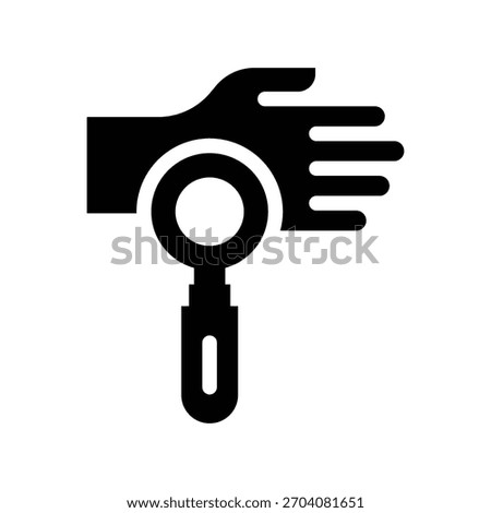 dermatoscope glyph icon illustration vector graphic. Simple element illustration vector graphic, suitable for app, websites, and presentations isolated on white background