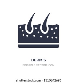 dermis icon on white background. Simple element illustration from Medical concept. dermis icon symbol design.