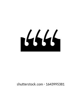Dermis icon vector in black flat shape design isolated on white background