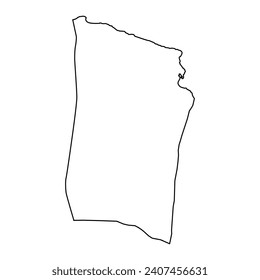 Stadtplan von Derna, Verwaltungsabteilung von Libyen. Vektorgrafik.