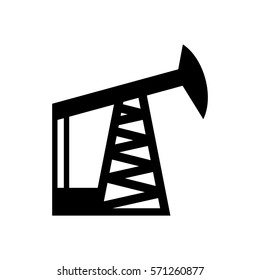 Derrick. Drilling rig icon. Oil pump sign. Industrial object
