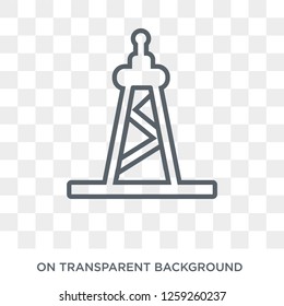 Derrick icon. Derrick design concept from Industry collection. Simple element vector illustration on transparent background.