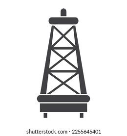 derrick icon industrial symbol vector isolated on background