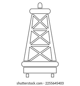 derrick icon industrial symbol vector isolated on background