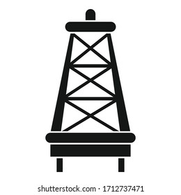 Icono de Derrick. Icono vectorial derrick para diseño web aislado en fondo blanco