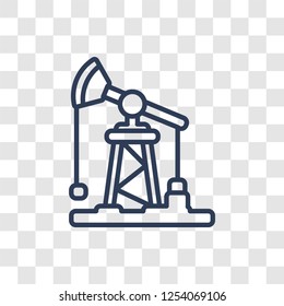 Derrick icon. Trendy linear Derrick logo concept on transparent background from Industry collection