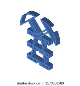 Derrick isometric left top view 3D icon