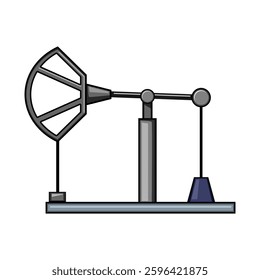 derrick oil rig cartoon. reservoir production, ging hydrocarbons, wellhead blowout derrick oil rig sign. isolated symbol vector illustration