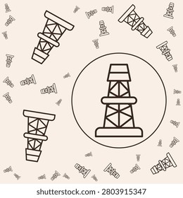 Derrick trendy vector illustration in flat style beauteous background.eps