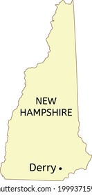 Derry census-designated place location on New Hampshire state map