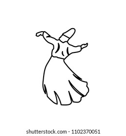 Dervish abstract vector illustration