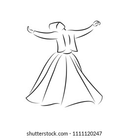 Dervish vector drawing. 