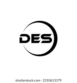 DES letter logo design in illustration. Vector logo, calligraphy designs for logo, Poster, Invitation, etc.