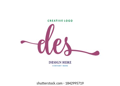 DES lettering logo is simple, easy to understand and authoritative