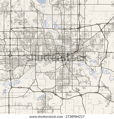 Des Moines City Map explore every line and angle of seattle s refined geometry revealed in a warm natural structured urban grid, emphasizing refined linework, with balanced composition.
