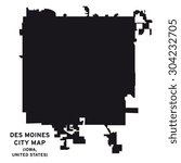 Des Moines city map vector