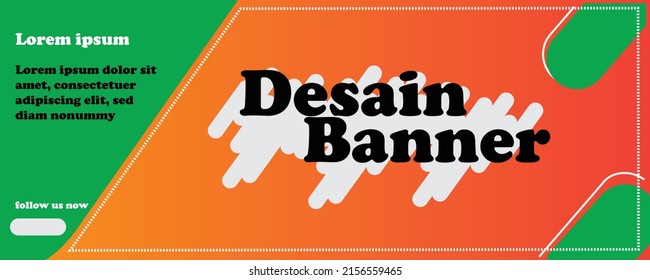 Desain banner spanduk berupa abstrak 