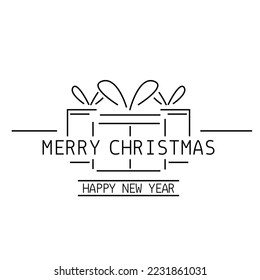 Desain garis tema musim dingin cocok untuk poster, wallpaper, template, banner
