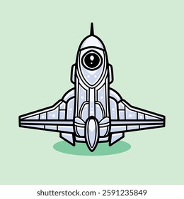 Desain Icon Vector Rocket Simple