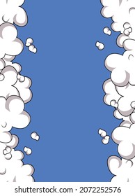 desain ilustrasi awan di langit biru