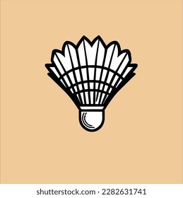 desain ilustrasi Shuttlecock. icon vector Shuttlecock.