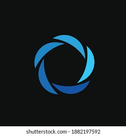 Desain Ilustrasi Modèle Logo Lingkaran Swoosh Vektor.