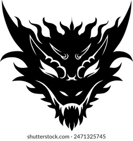 Desain Logo Dragon Killer Monocrome