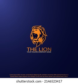 Desain logo singa good use for symbol identyti emblem brand and more