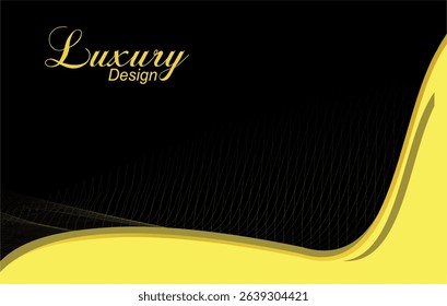 Desain Mewah Hitam dan Emas