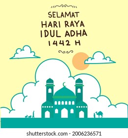 Desain Selamat Idul Adha Vector Graphic Illustration