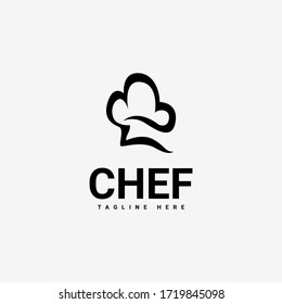 Desain Template logo koki hitam sederhana