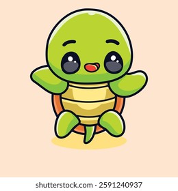 Desain Vector Icon Turtle Simple